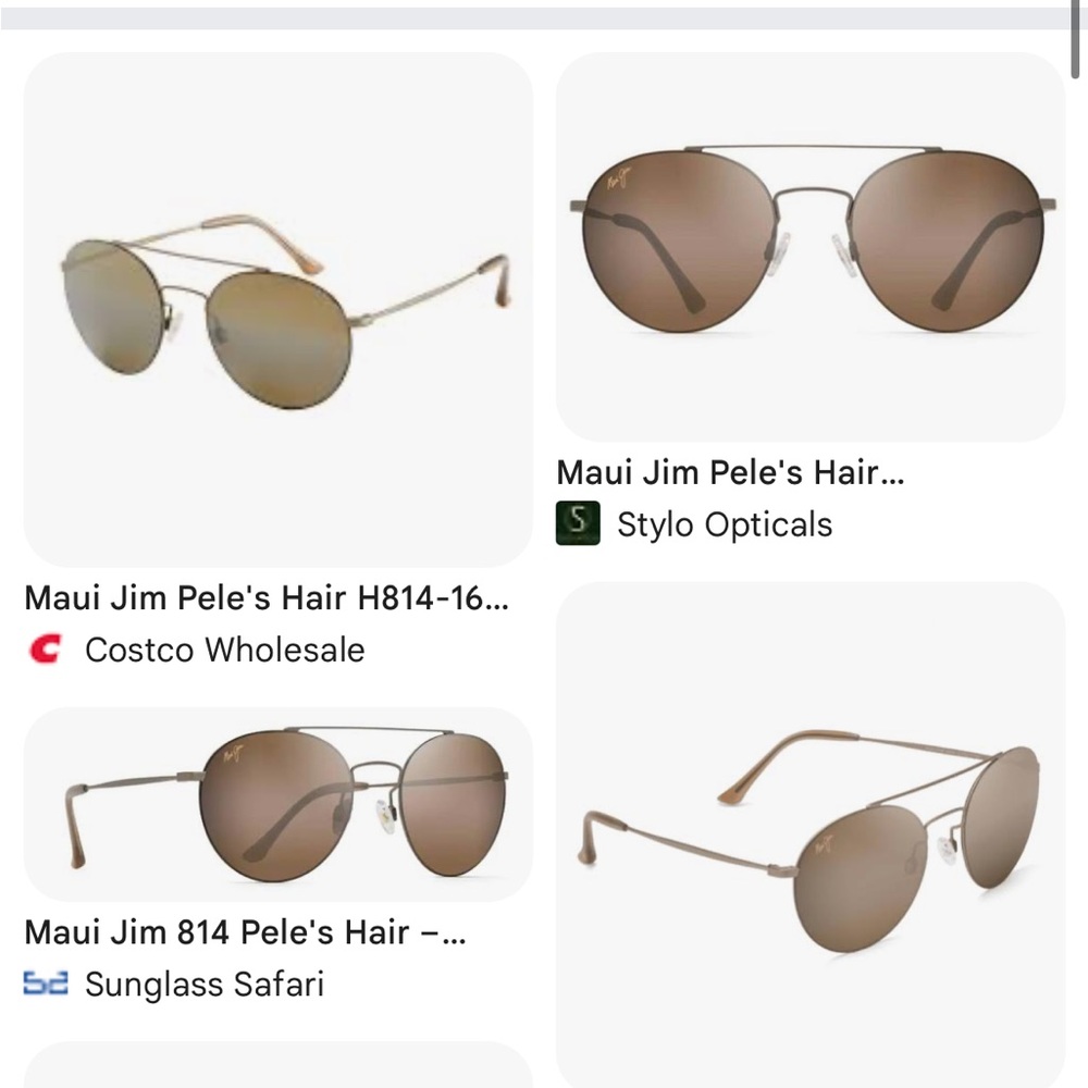 Maui Jim round Aviator Sunglasses with Gold and Brown Tint